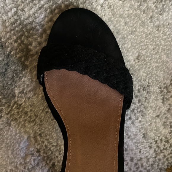 Black Velvet Ankle Sandals - Picture 6 of 6